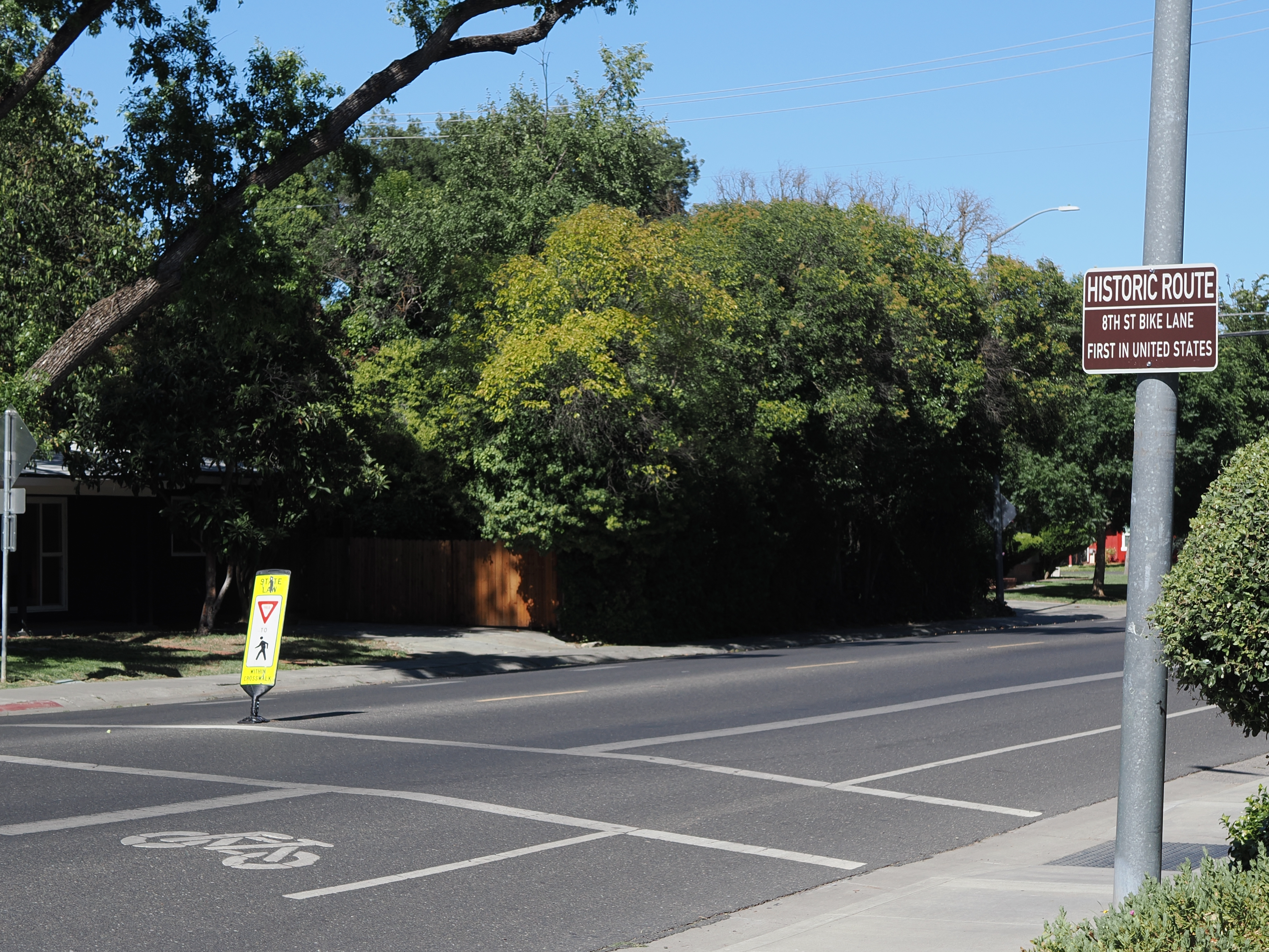 Historic bike lane. Click to enlarge.